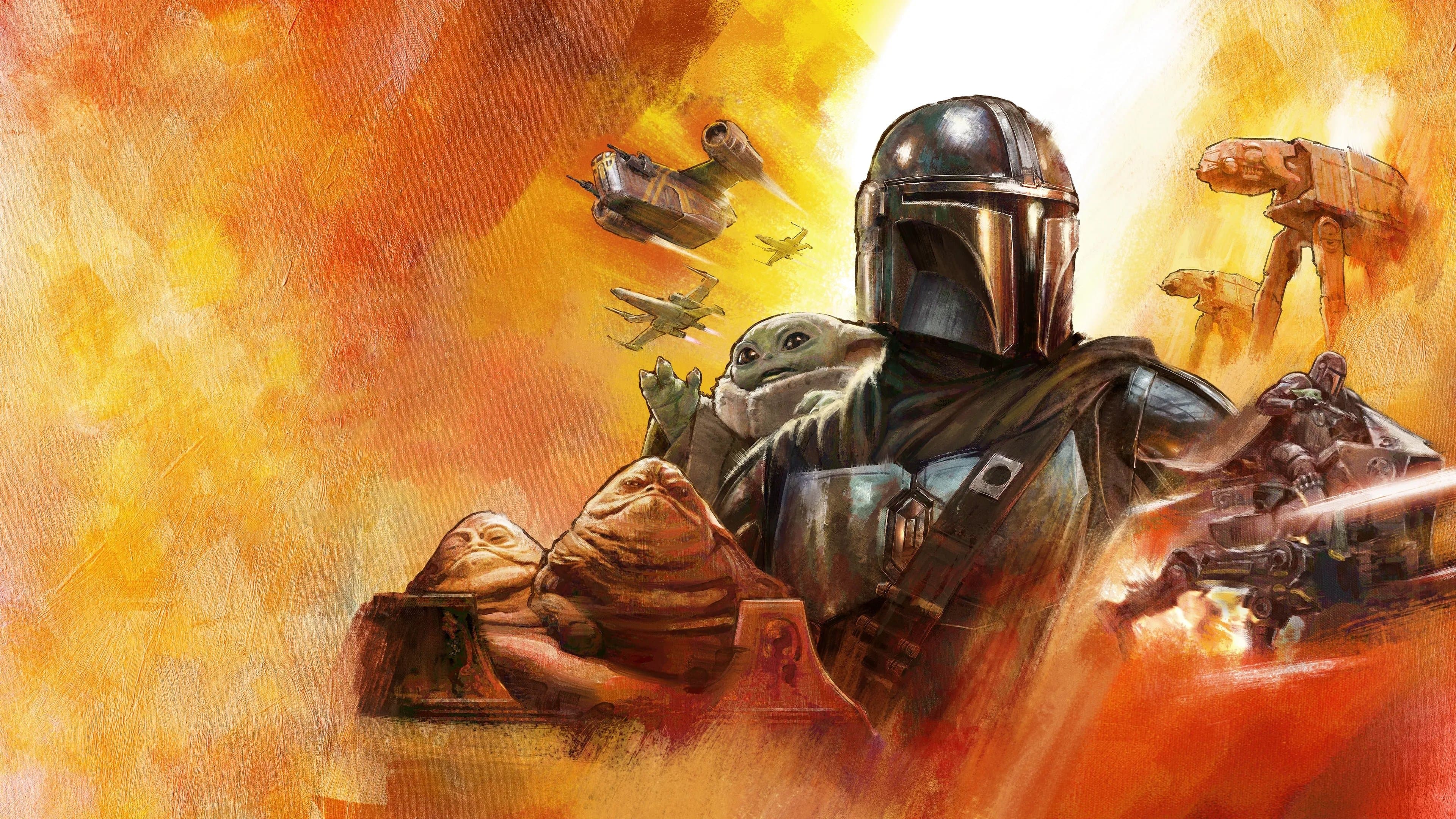 The Mandalorian and Grogu backdrop