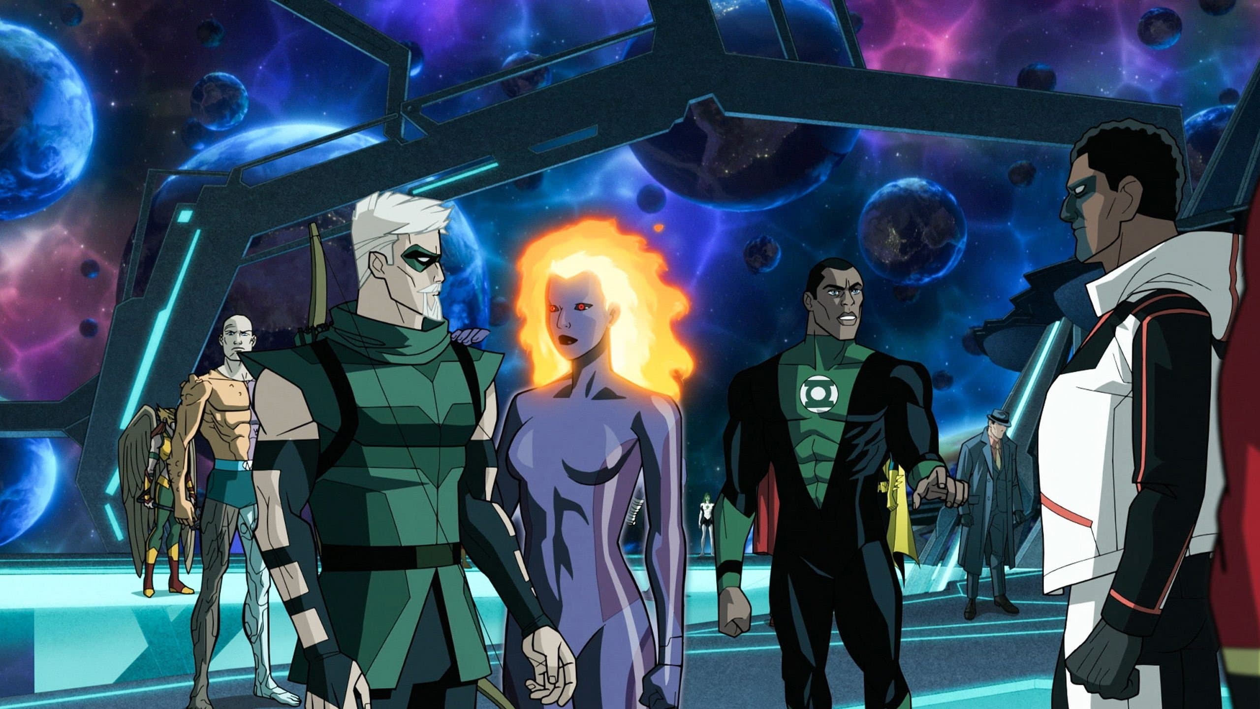 Justice League: Crisis on Infinite Earths Part One backdrop